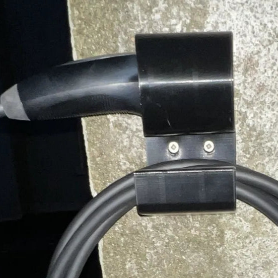 Suport de perete pentru cablu incarcare cu mufă type 2, EV PHEV, Negru