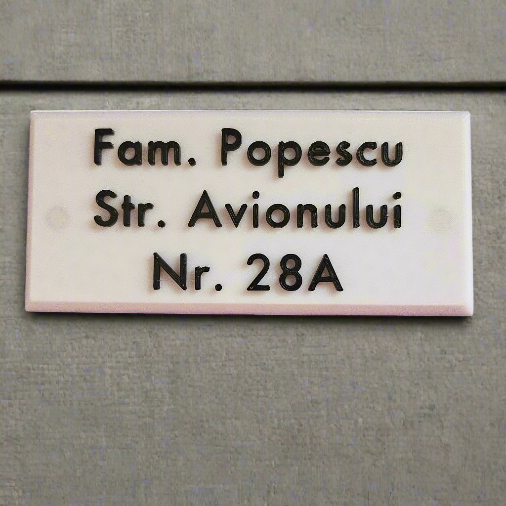 Placă personalizată pentru cutia poștală