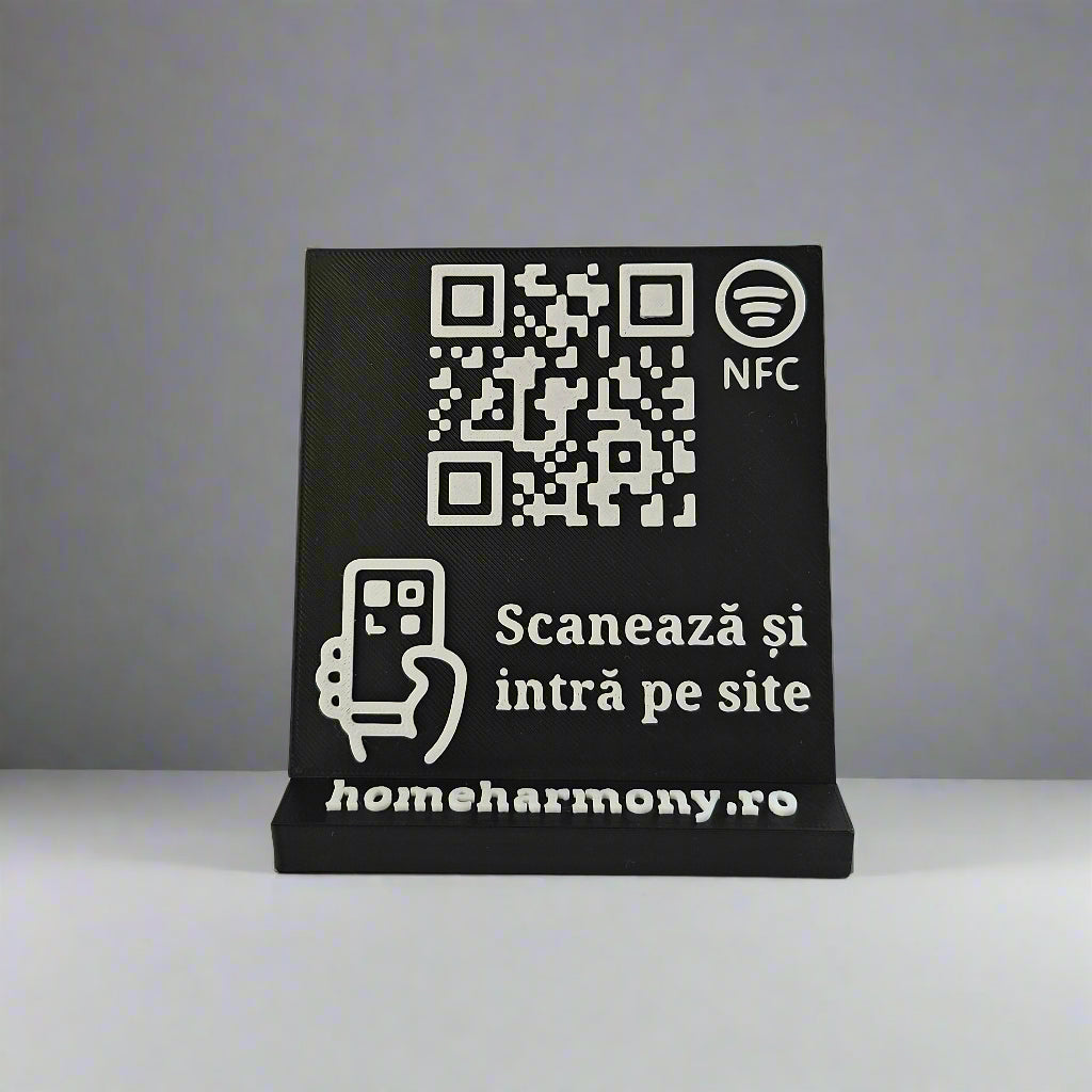 Stand cu cod QR și NFC pentru Website