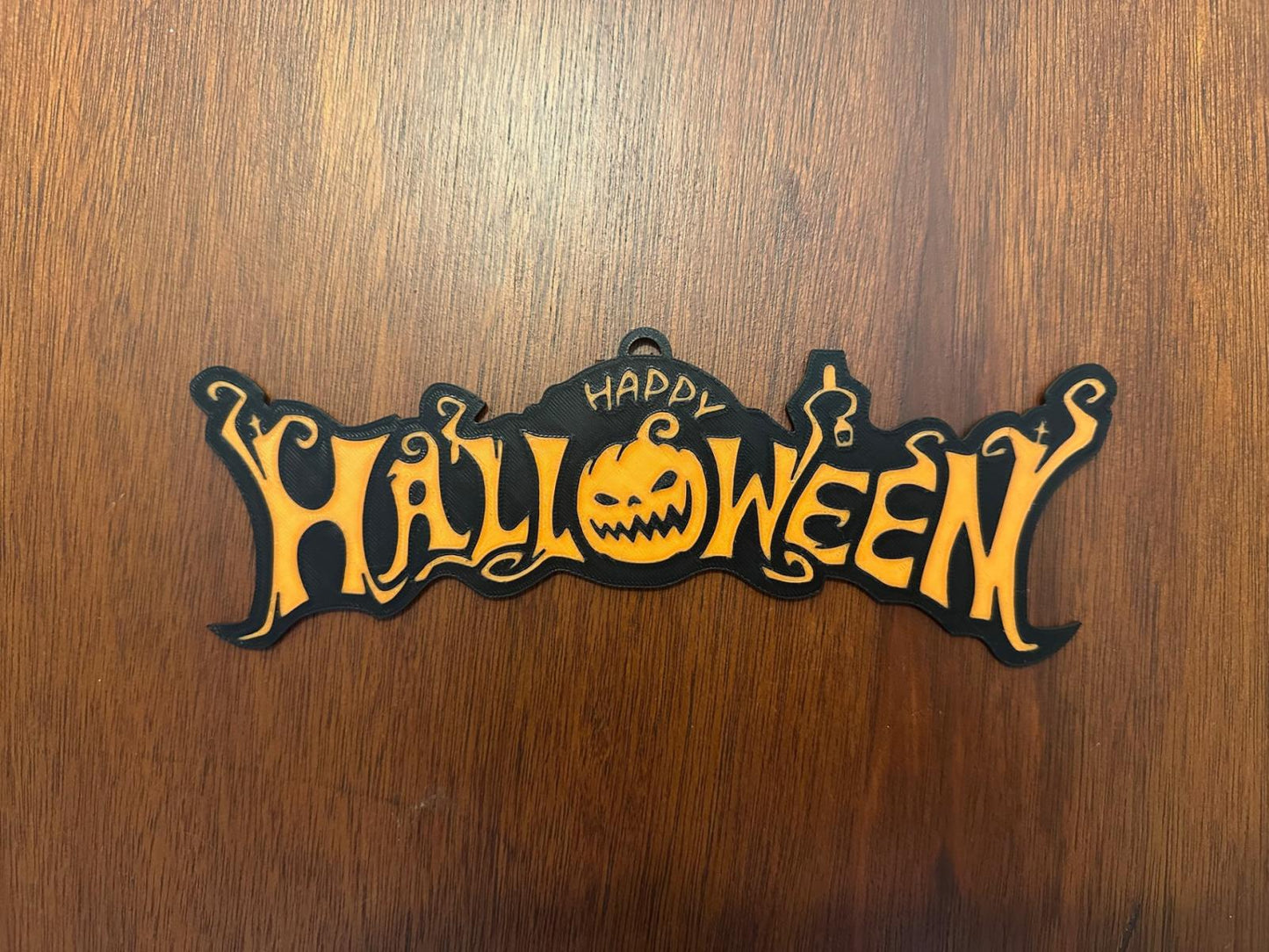 Decorațiune de Ușă Halloween - Model Dovleac Vesel