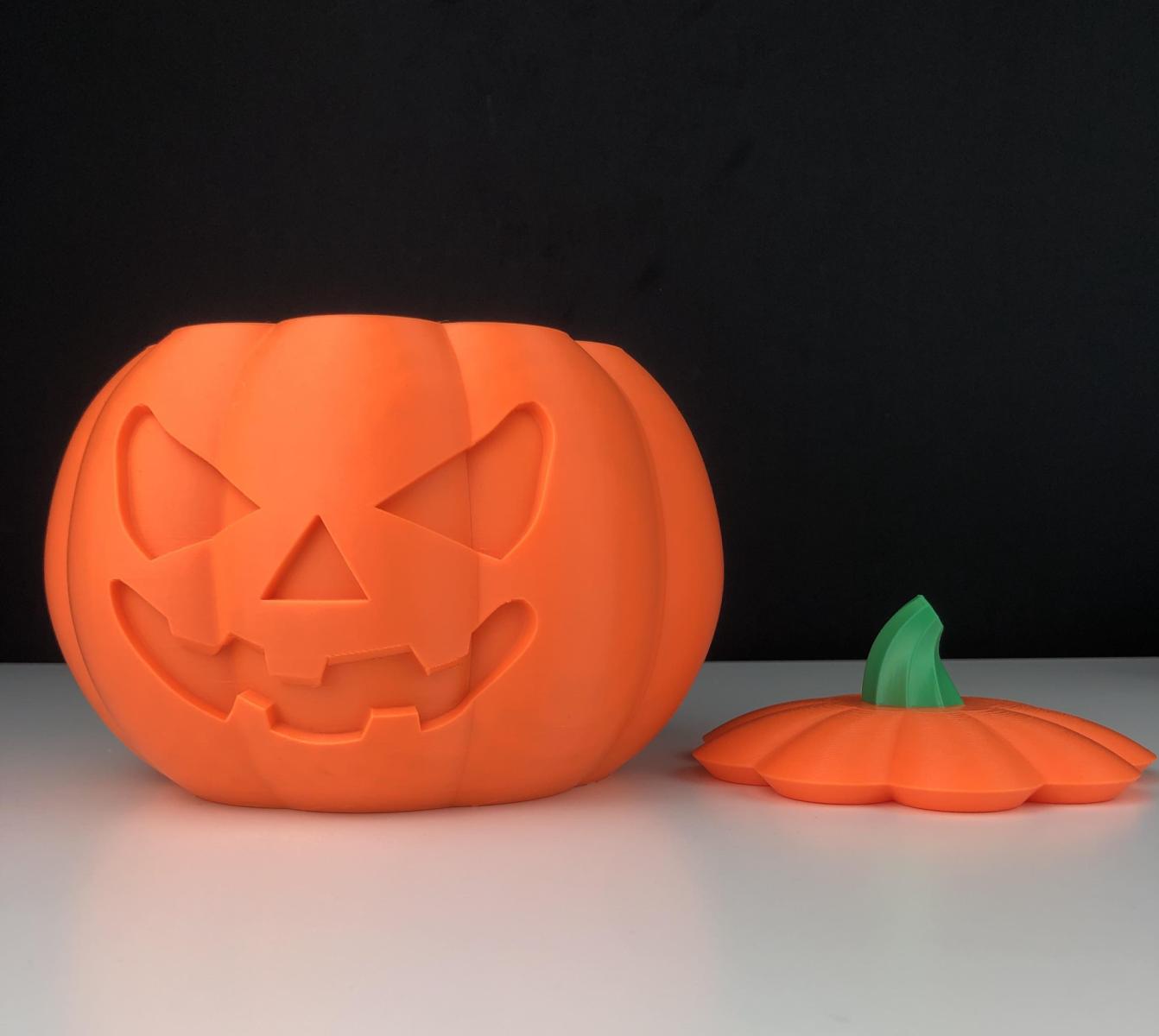 Coș pentru Dulciuri Halloween, Model Dovleac, Portocaliu
