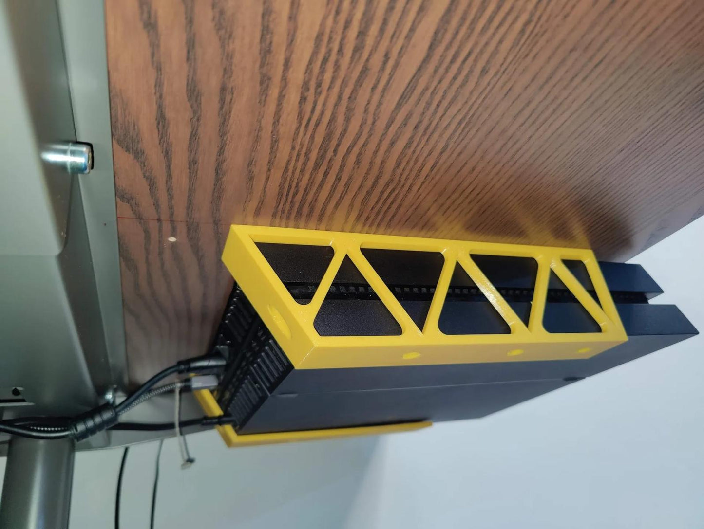 Suport sub birou pentru PS4 Original, Model imprimat 3D, Negru