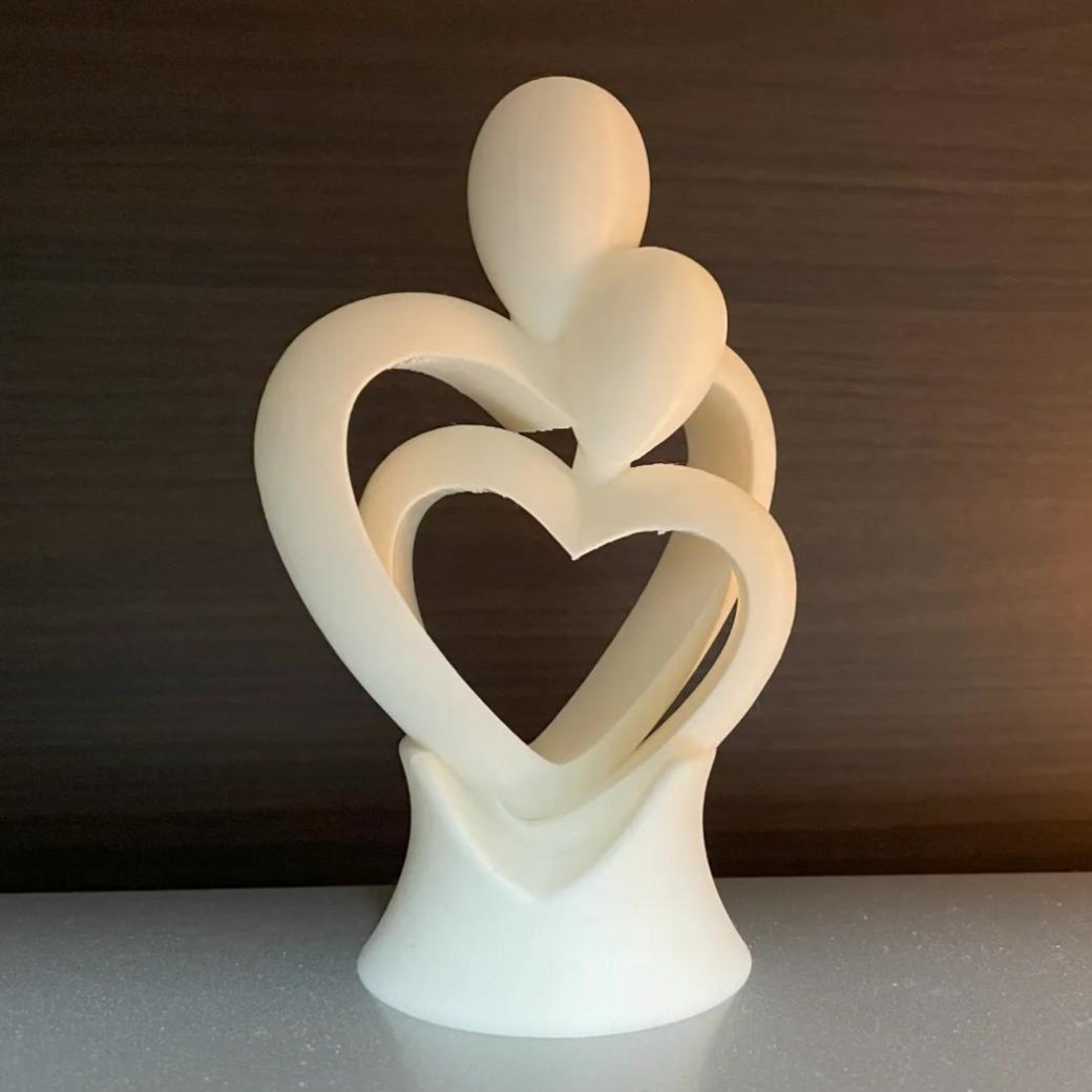 Sculptură Îndrăgostiți pentru Ziua Îndrăgostiților, Model Alb, 10cm