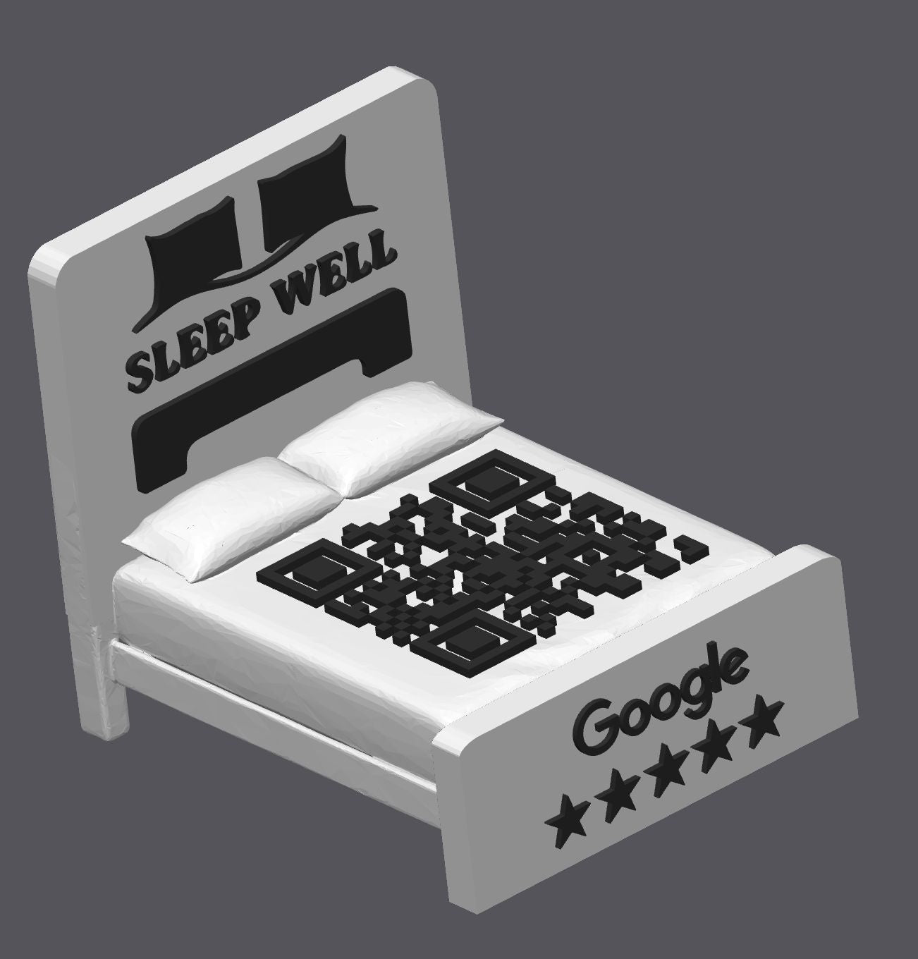 Statuete și suporturi personalizate 3d cu cod QR și NFC pentru recenzii, website și promovarea brandului tău