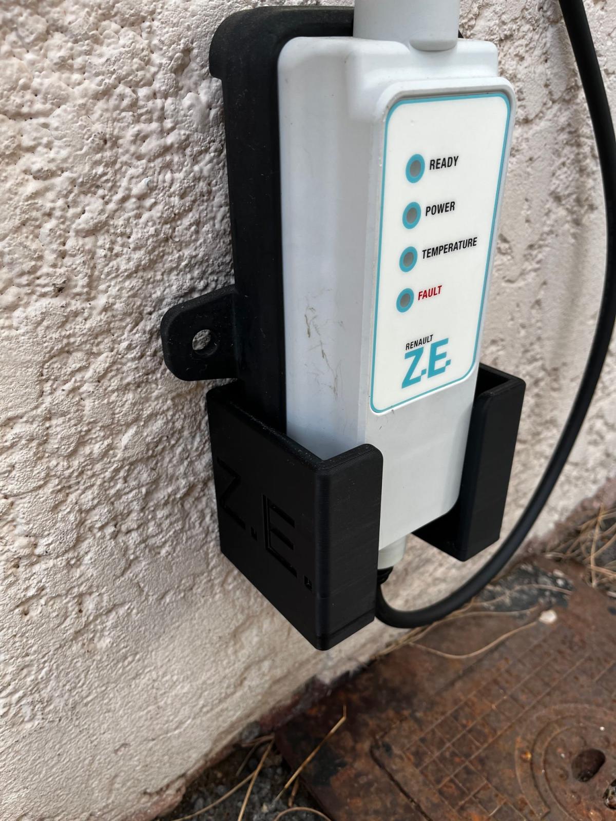 Support perete pentru încărcător Dacia Spring, plastic, negru