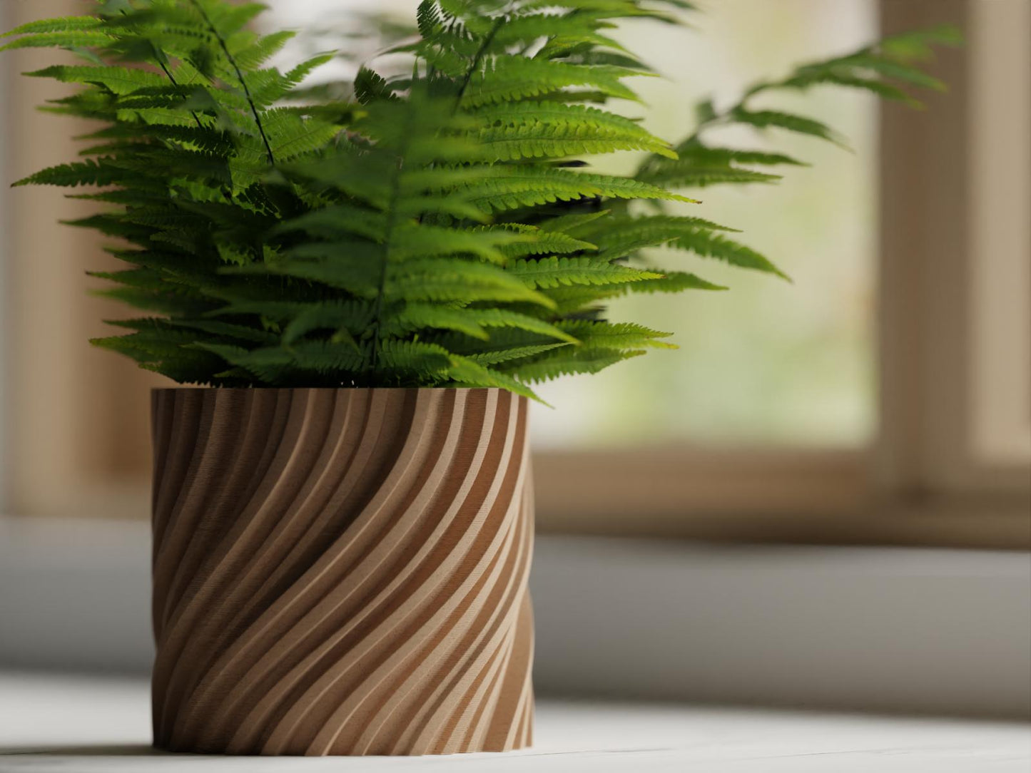 Vas pentru plante cu design ondulat, model răsucit