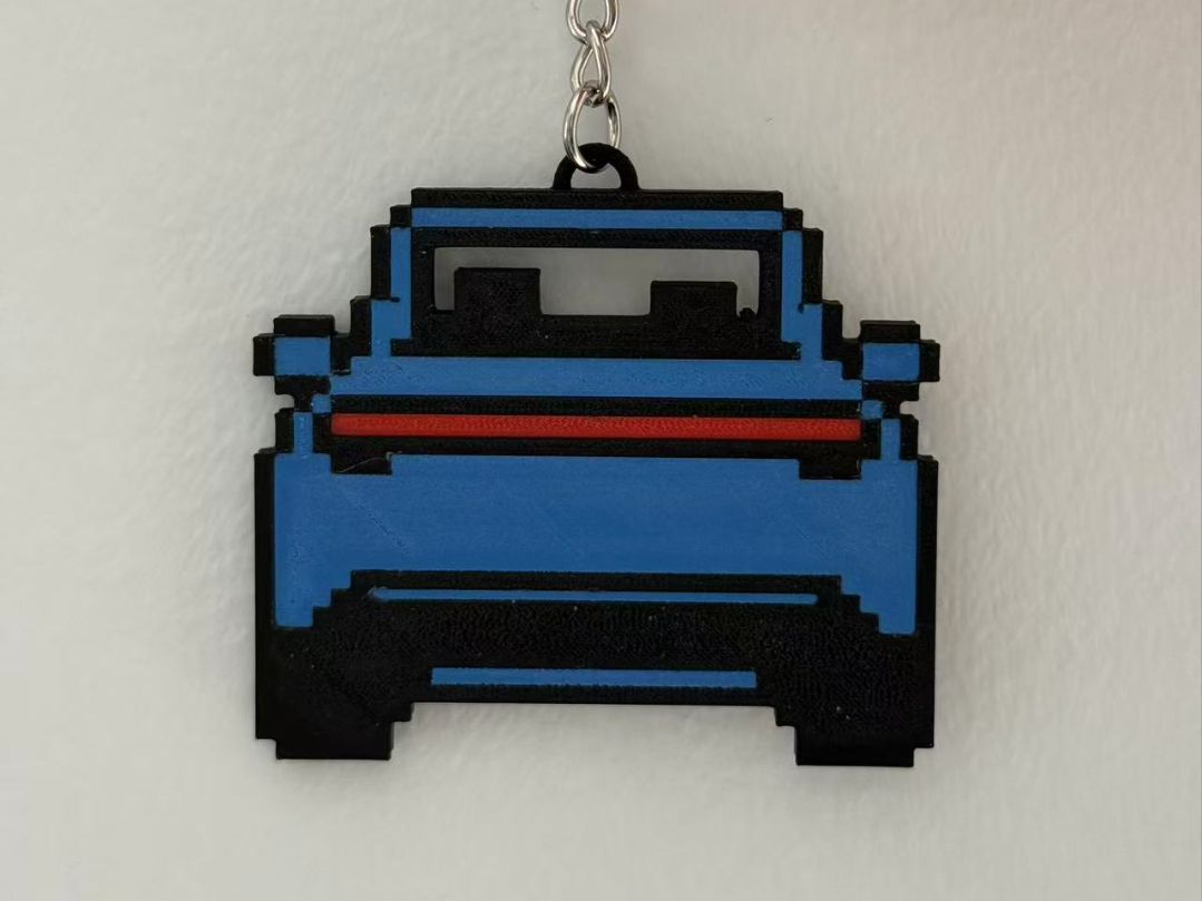 Breloc 3D tesla model Y Juniper pixel art