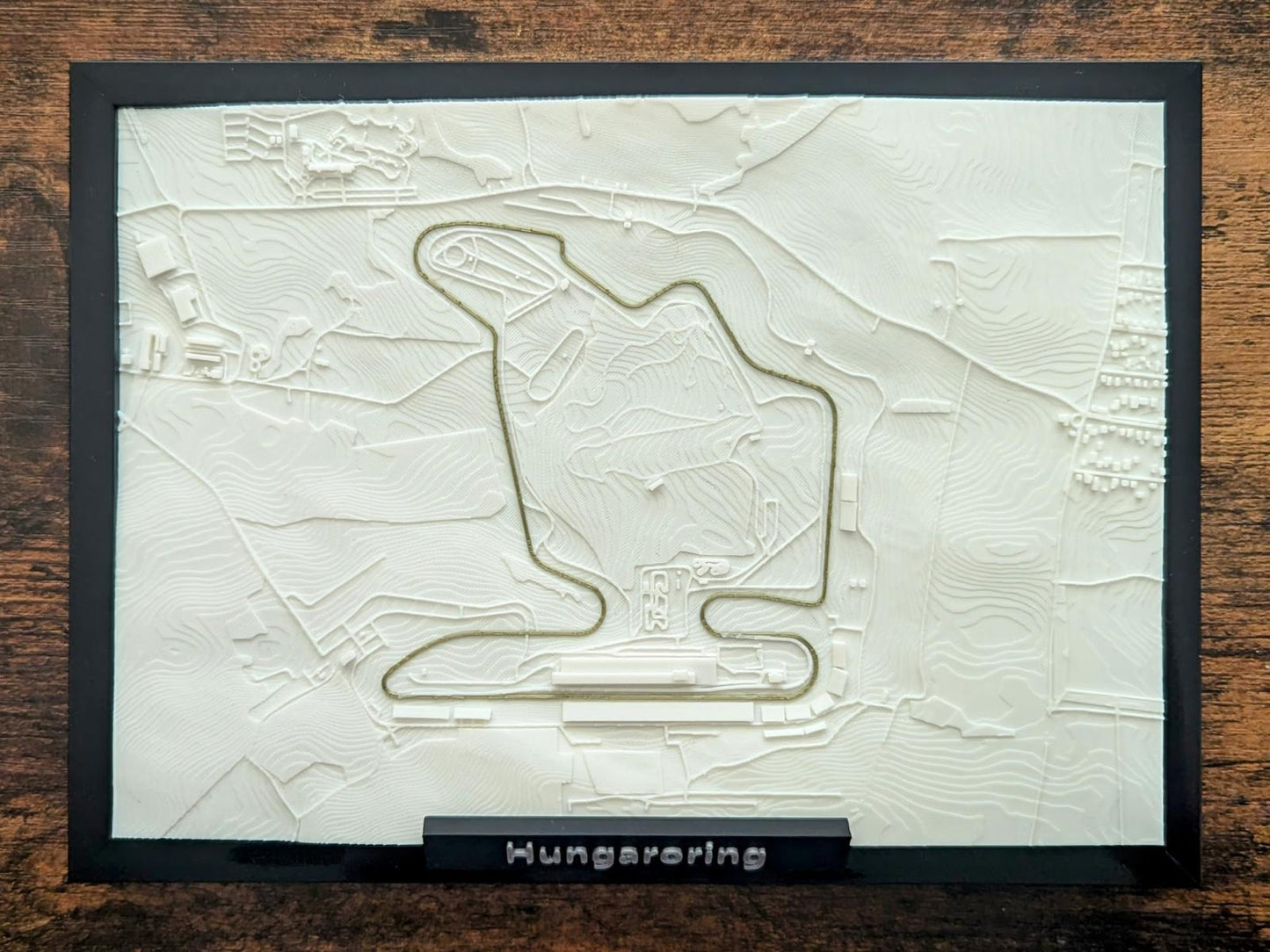 Miniatură Circuit F1 in relief, Hungaroring