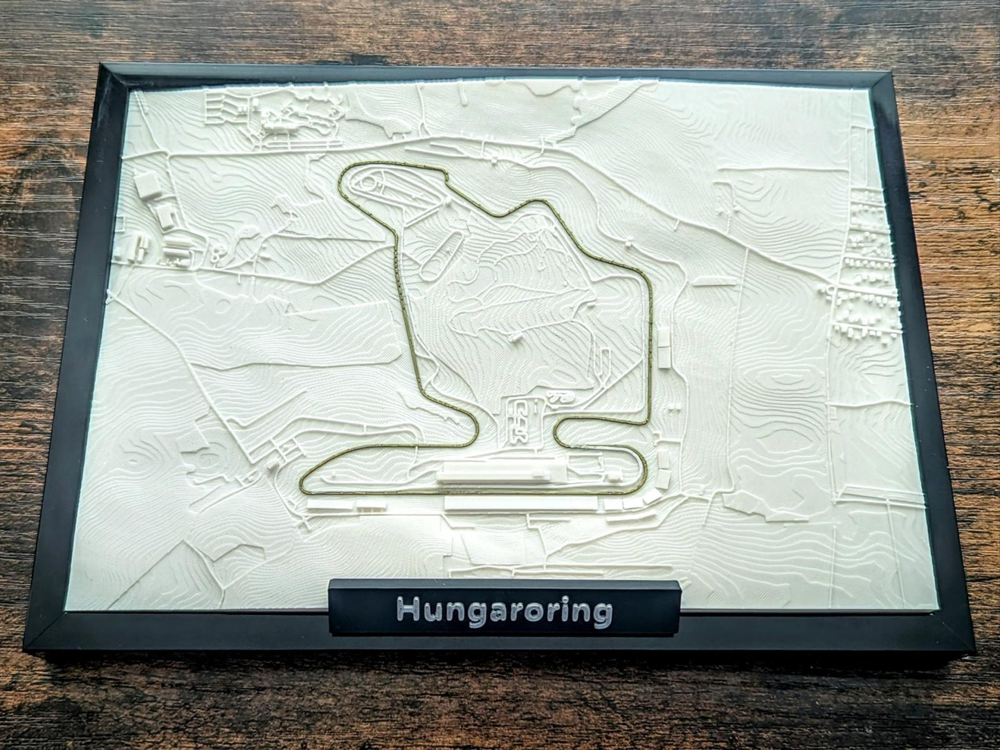 Miniatură Circuit F1 in relief, Hungaroring