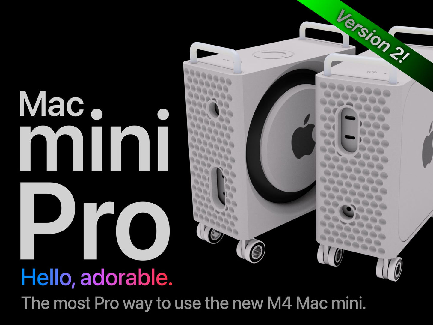 Carcasă decorativă tip Mac mini Pro pentru M4 Mac mini