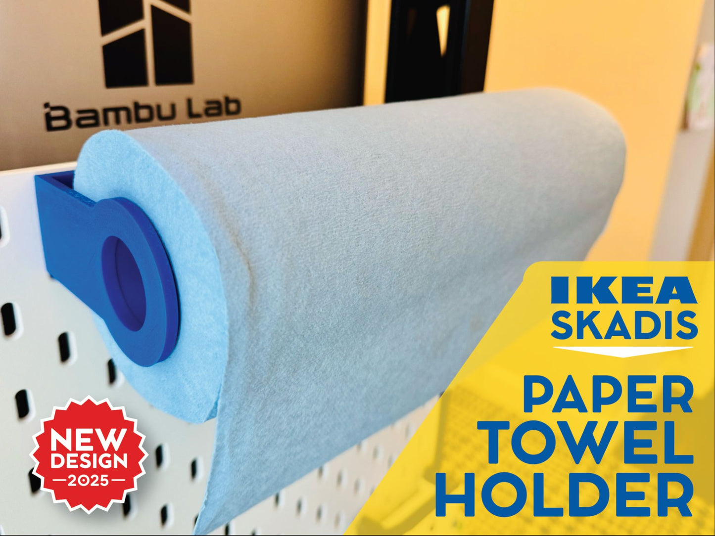 Suport pentru prosoape de hârtie compatibil cu panoul IKEA Skadis
