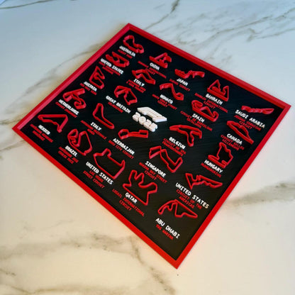 Calendar curse formula 1 2025, model 3D, 20x20 cm
