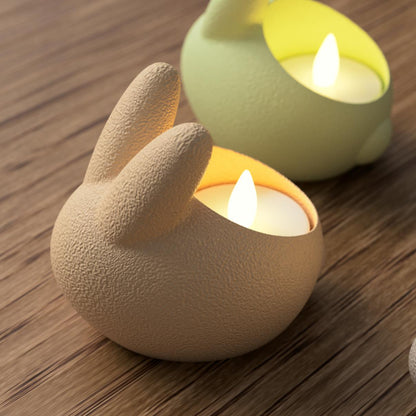 Suport pentru lumânări tip tealight iepuraș de Paște