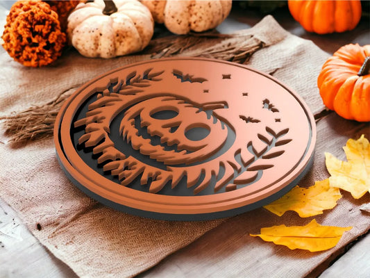 Suport pahar Midnight Pumpkin, Decorațiune de sezon, 9.5 cm, Culori asortate