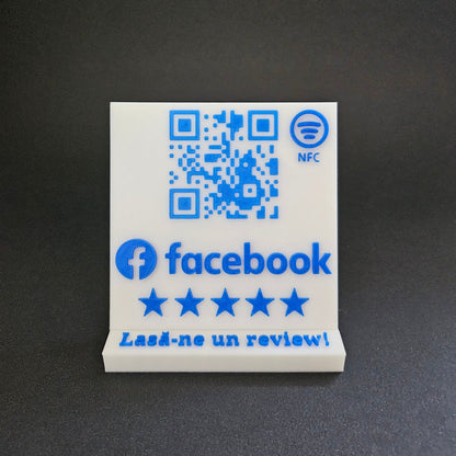 Stand cu cod QR și NFC pentru pagina de Facebook