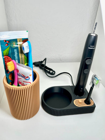 Suport pentru periuță electrică Philips Sonicare – organizator modern 3D cu suporturi detașabile