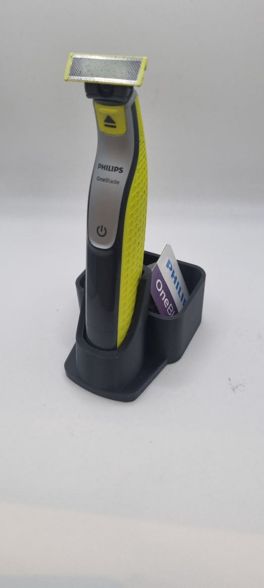 Suport organizator pentru aparat Philips OneBlade cu spațiu de depozitare