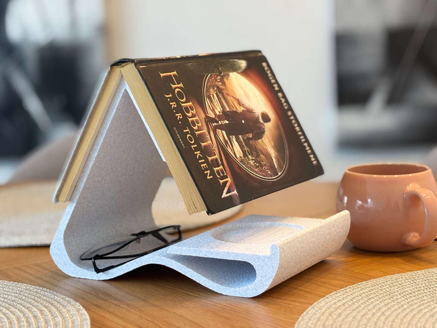 Suport modern pentru carte cu design valuri, multifuncțional