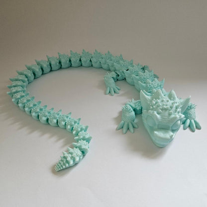 Dragon flexibil și articulat de 1 metru cu gradient albastru