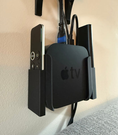 Suport de perete pentru Apple TV A2169 cu spațiu pentru telecomandă