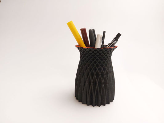 Suport pentru pixuri cu model geometric modern, imprimat 3D