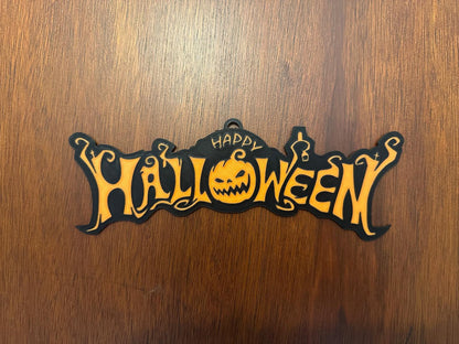 Decorațiune de Ușă Halloween - Model Dovleac Vesel