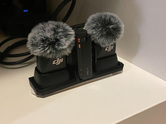 Suport compact pentru două microfoane DJI Mic Mini și receptor