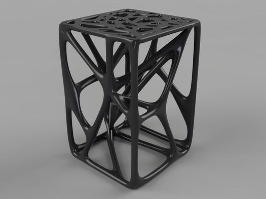 Taburet bionic ușor și versatil din plastic, imprimat 3D