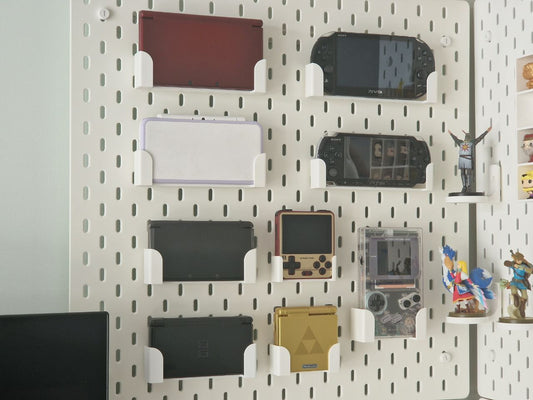 Suporturi pentru console portabile compatibile cu panou IKEA Skadis – pentru Nintendo, Sony, Anbernic