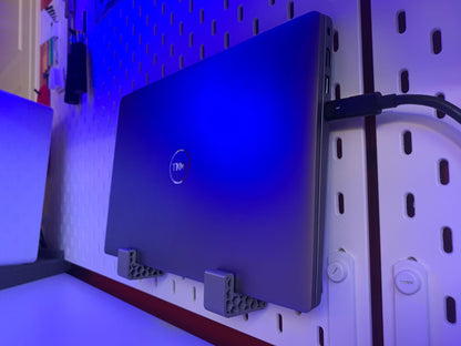 Suport universal compact pentru laptop, compatibil panou IKEA Skadis