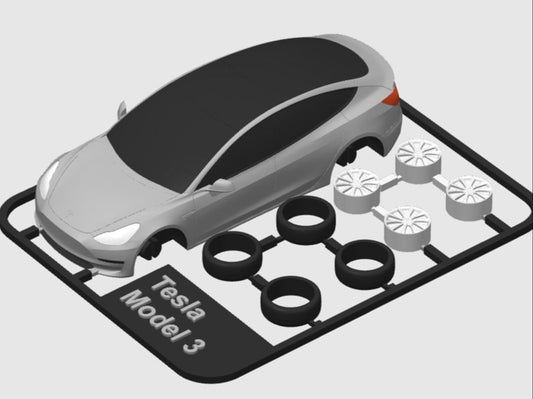 Kit card auto Tesla Model 3 imprimat 3D
