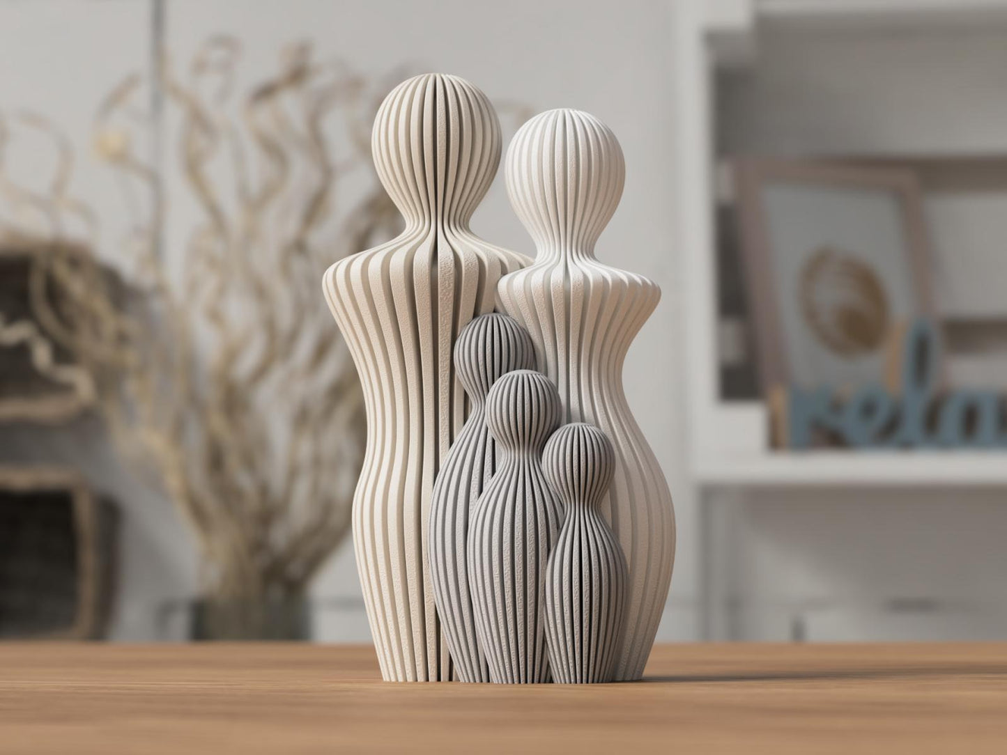 Statuete Moderne de Familie cu 1-3 Copii