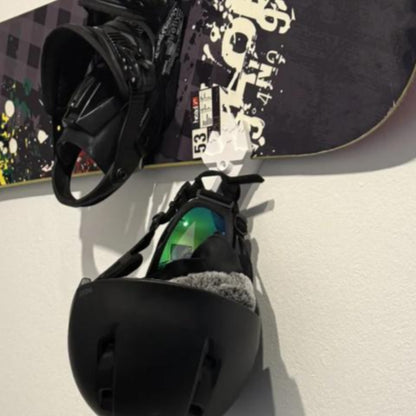 Suport de Perete Snowboard, forma de munte, Alb, Set de 2