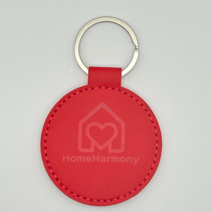 Breloc rotund din piele PU personalizabil, 55mm