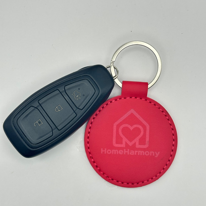 Breloc rotund din piele PU personalizabil, 55mm