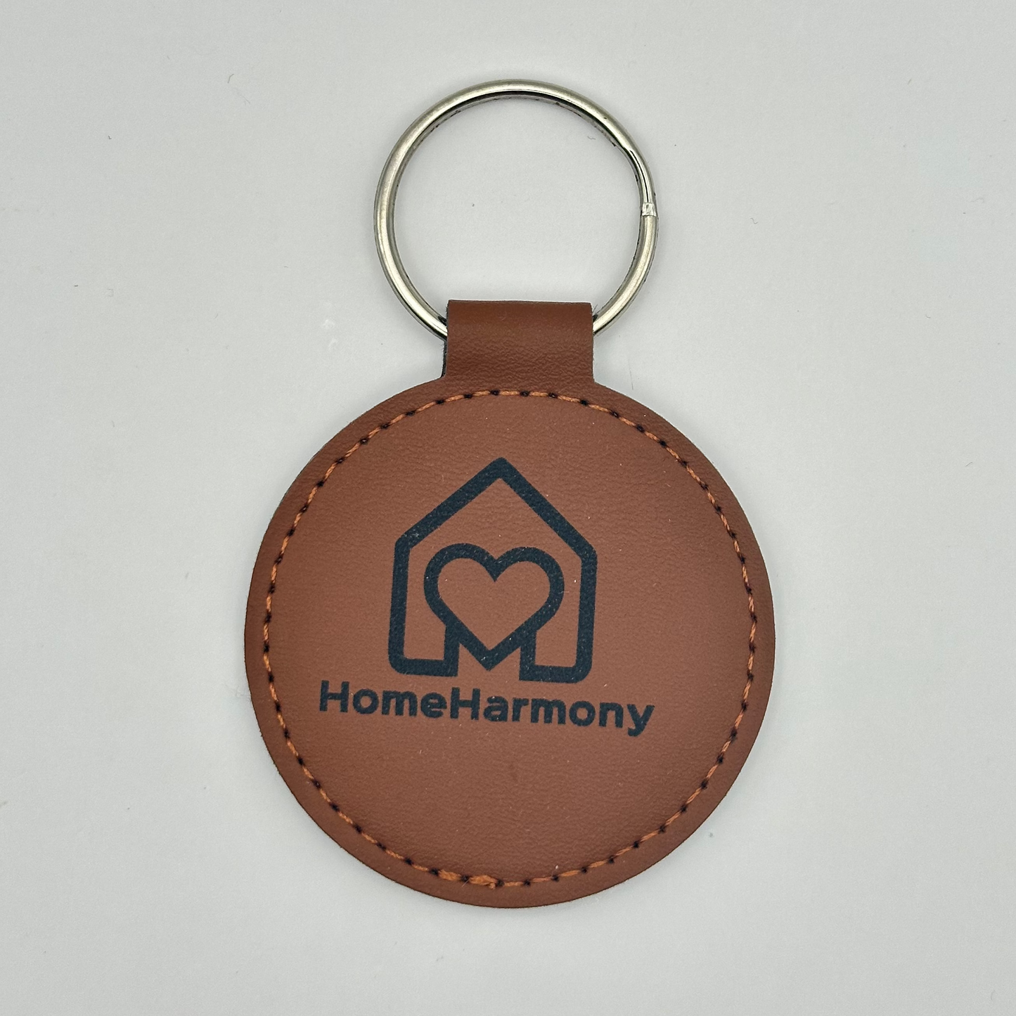 Breloc rotund din piele PU personalizabil, 55mm