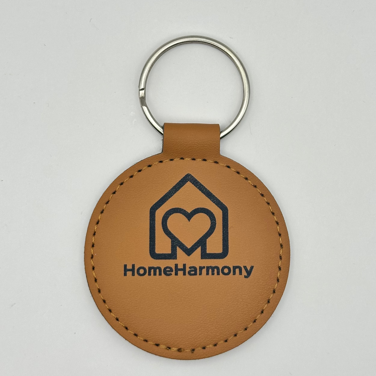 Breloc rotund din piele PU personalizabil, 55mm