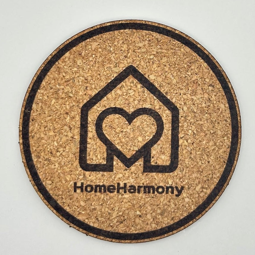 Suport pahare din plută, personalizabil, formă pătrată sau rotundă, 10x10 cm