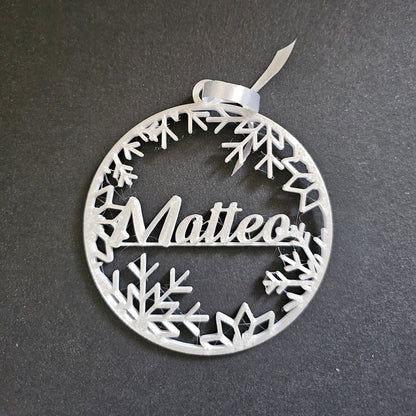 Set 3 decorațiuni de Crăciun personalizate cu nume