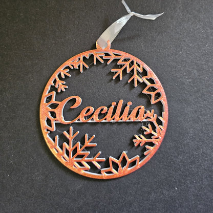 Set 3 decorațiuni de Crăciun personalizate cu nume