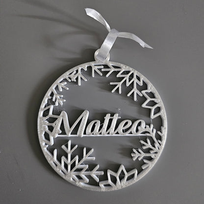 Set 3 decorațiuni de Crăciun personalizate cu nume