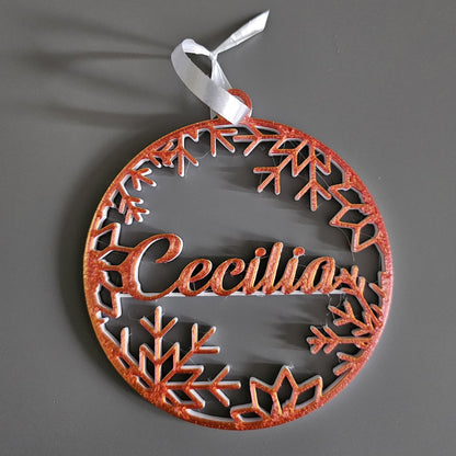 Set 3 decorațiuni de Crăciun personalizate cu nume