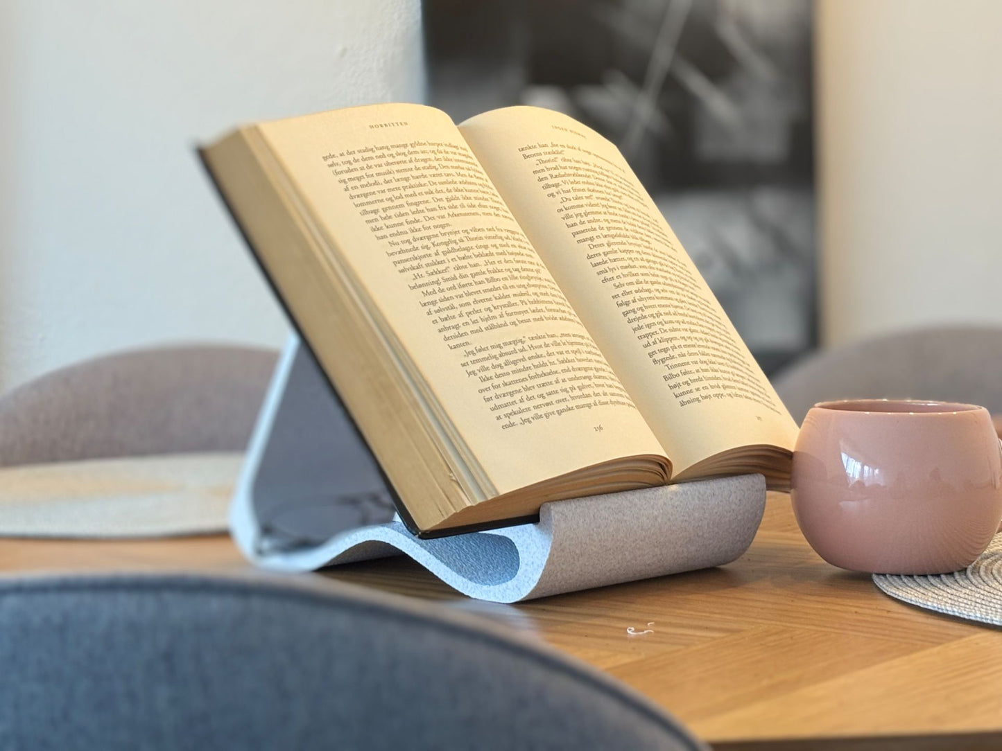 Suport modern pentru carte cu design valuri, multifuncțional