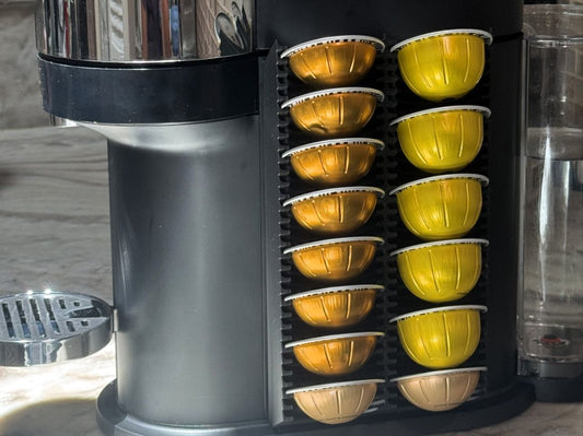 Suport vertical pentru capsule Nespresso Vertuo, 16 locuri