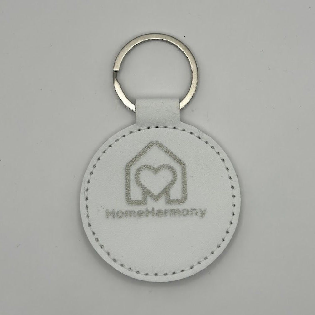 Breloc rotund din piele PU personalizabil, 55mm