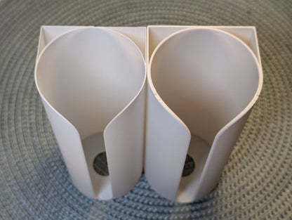 Suport organizator pentru role pungi menajere, montabil pe ușă sau perete