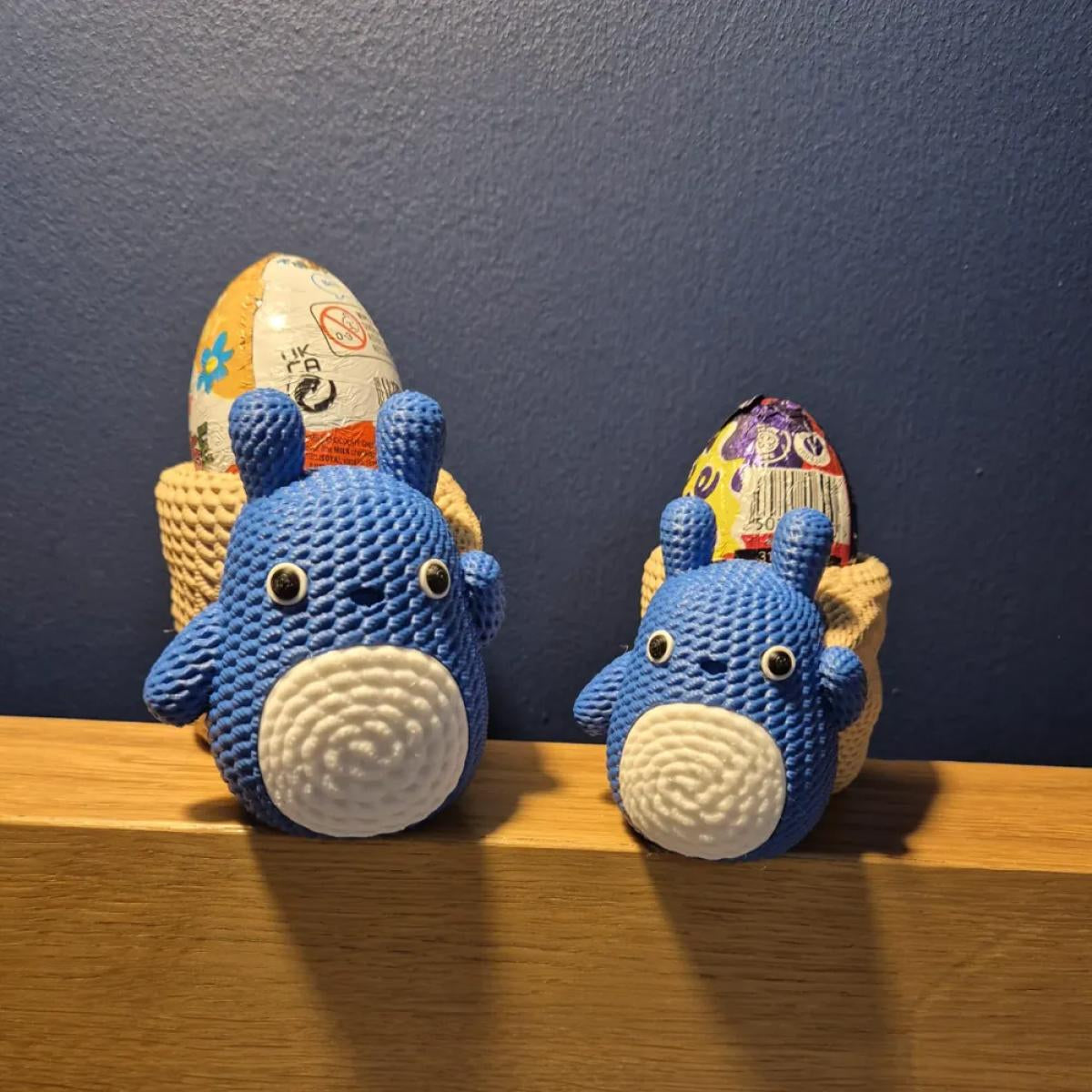 Suport ouă Totoro croșetat - Imprimat 3D