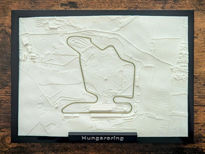 Miniatură Circuit F1 in relief, Hungaroring