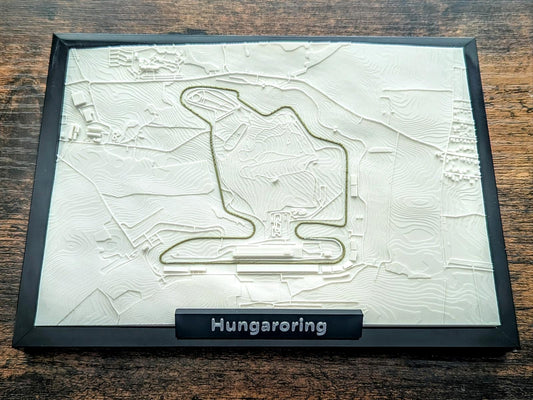 Miniatură Circuit F1 in relief, Hungaroring