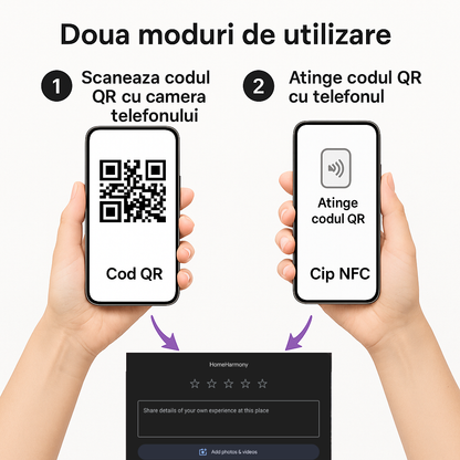 Stand cu cod QR și NFC pentru recenzii Google, pentru afaceri legate de animale